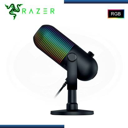 MICROFONO RAZER SEIREN V3 BLACK RGB CHROMA STREAMING SUPERCARDIOIDE CON SENSOR TOUCH SILENT (PN:RZ19-05060100-R3U1)