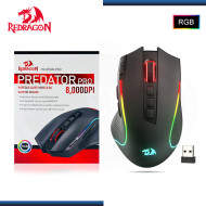 MOUSE REDRAGON PREDATOR M612 RGB PRO BLACK 8,000 DPI WIRELESS (PN:M612 RGB-PRO)