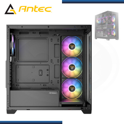 CASE ANTEC CX300 RGB ELITEBLACK SIN FUENTE VIDRIO TEMPLADO USB 3.0/USB 2.0 (PN:0-761345-10097-7)