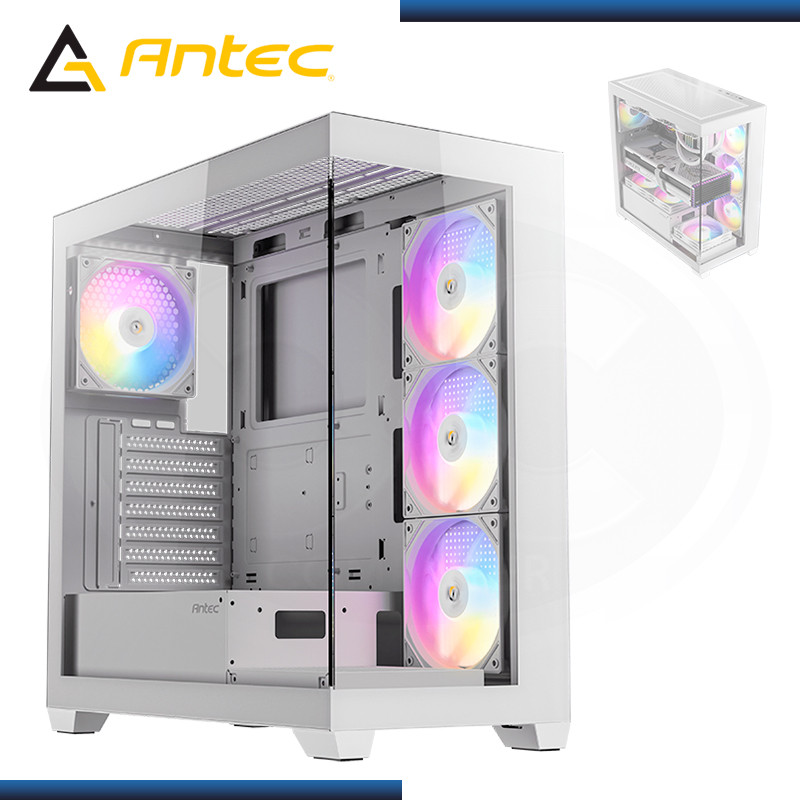 CASE ANTEC CX300 RGB ELITE WHITE SIN FUENTE VIDRIO TEMPLADO USB 3.0/USB 2.0 (PN:0-761345-10096-0)