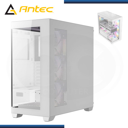 CASE ANTEC CX300 RGB ELITE WHITE SIN FUENTE VIDRIO TEMPLADO USB 3.0/USB 2.0 (PN:0-761345-10096-0)