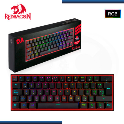 TECLADO REDRAGON FIZZ PRO K616-RGB BLACK RED MECANICO ESPAÑOL USB-C/BLUETOOTH/WIRELESS (PN:K616-RGB-B)