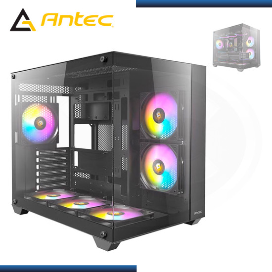 CASE ANTEC CX800 RGB ELITE BLACK SIN FUENTE VIDRIO TEMPLADO USB 3.0/USB 2.0 (PN:0-761345-10058-8)