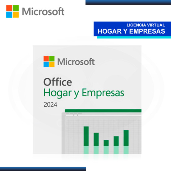 MICROSOFT OFFICE HOGAR Y EMPRESAS ESD 1PC 2024 ESPAÑOL LICENCIA VIRTUAL (PN:EP2-06608)