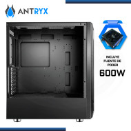 CASE ANTRYX RX 430U ARGB CON FUENTE B600W + CINTA LED VIDRIO TEMPLADO USB 3.0/USB 2.0 (PN:AC-RX430UK-600CP) BAD BOX