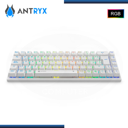 TECLADO ANTRYX MK825 TRIX WHITE SWITCH BLUE MECANICO INALAMBRICO (PN:AMK-825TXWBL-SP)