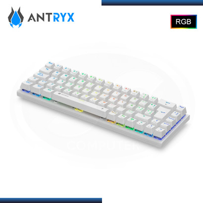 TECLADO ANTRYX MK825 TRIX WHITE SWITCH BLUE MECANICO INALAMBRICO (PN:AMK-825TXWBL-SP)