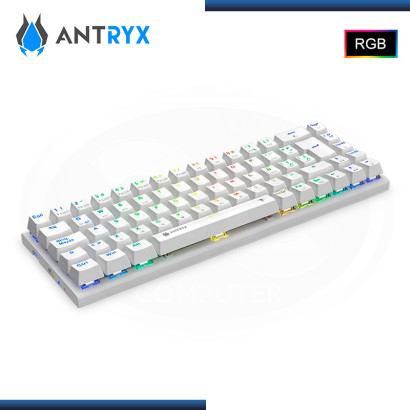 TECLADO ANTRYX MK825 TRIX WHITE SWITCH BLUE MECANICO INALAMBRICO (PN:AMK-825TXWBL-SP)