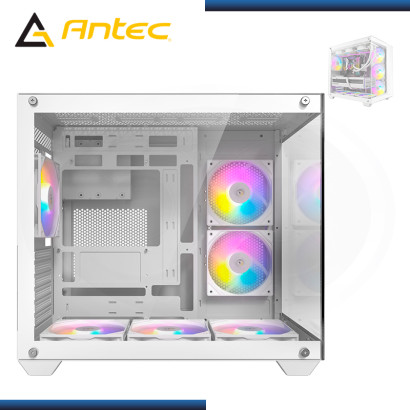 CASE ANTEC CX800 RGB ELITE WHITE SIN FUENTE VIDRIO TEMPLADO USB 3.0/USB 2.0 (PN:0-761345-10059-5)