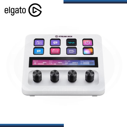 TECLADO ELGATO STREAM DECK+ WHITE 8 TECLAS LCD PERSONALIZABLE (PN:10GBD9911)