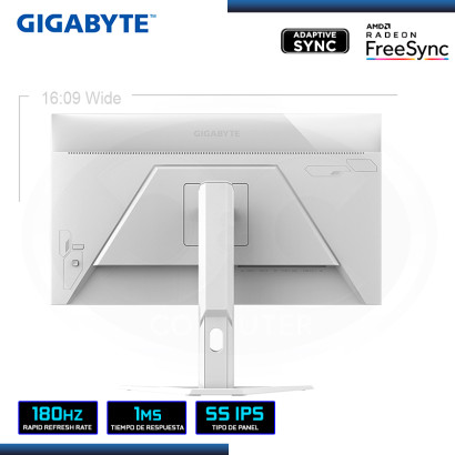 MONITOR LED 27" GIGABYTE M27QA ICE 2560x1440 HDMI DP USB TIPO-C 1MS/180Hz/AMD FREESYNC ** PREVENTA **