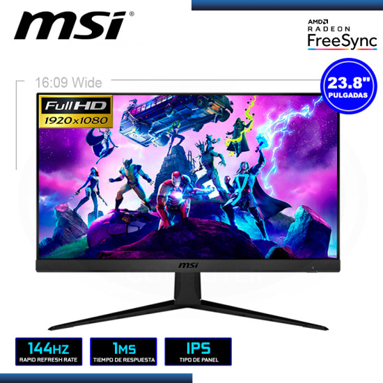 MONITOR LED 23.8" MSI OPTIX G241 GAMING 1920x1080 HDMI DP 1MS/144HZ/FREESYNC