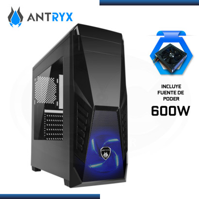 CASE ANTRYX RX ENERGY VENTANA ACRILICA + FUENTE B600W USB 3.0/USB 2.0 (PN:AC-RX360K-B600CP)