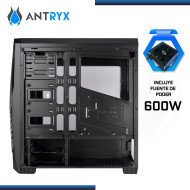 CASE ANTRYX RX ENERGY VENTANA ACRILICA + FUENTE B600W USB 3.0/USB 2.0 (PN:AC-RX360K-B600CP)