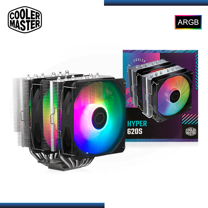 COOLER MASTER HYPER 620S BLACK ARGB REFRIGERACION AIRE AMD/INTEL (PN:RR-D6NA-17PA-R1)