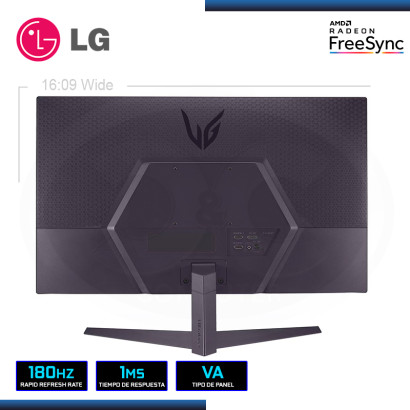 MONITOR LED 24" LG 24GS50F-B ULTRAGEAR 1920x1080 HDMI DP 1MS/180Hz/AMD FREESYNC