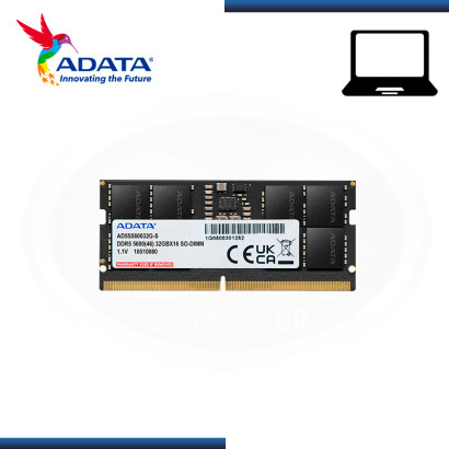 MEMORIA 32GB DDR5 SODIMM ADATA BUS 5600MHZ (PN:AD5S560032G-S)