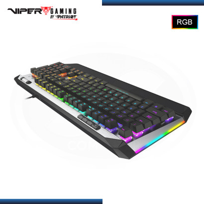 TECLADO VIPER GAMING V765 BLACK RGB MECANICO SWITCH WHITE WIRED USB (PN:PV765MBWUXMGM)