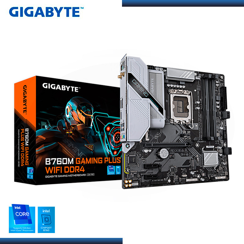 PLACA GIGABYTE B760M GAMING PLUS WIFI DDR4 LGA 1700