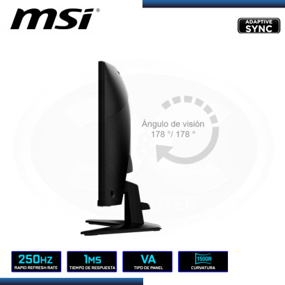 MONITOR LED 27" MSI MAG 27C6X CURVO 1920x1080 HDMI DP 1MS/250Hz/ADAPTIVE SYNC