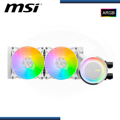 MSI MAG CORELIQUID E240 WHITE ARGB REFRIGERACION LIQUIDA AMD/INTEL (PN:306-7ZW5E27-C24)