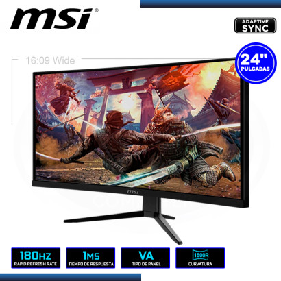 MONITOR LED 24" MSI G2422C CURVO 1920x1080 HDMI DP 1MS/180Hz/ADAPTIVE SYNC