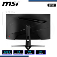 MONITOR LED 24" MSI G2422C CURVO 1920x1080 HDMI DP 1MS/180Hz/ADAPTIVE SYNC