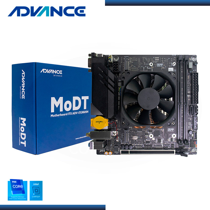 PLACA ADVANCE ITX MODT DDR4 LGA1700 + PROCESADOR INTEL CORE i7-13620H 2.40/4.90GHz INCORPORADO