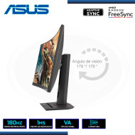 MONITOR LED 27" ASUS ROG STRIX XG27WCS CURVO 2560x1440 HDMI DP USB-C 1MS/180Hz/ADAPTIVE SYNC/FREESYNC (PN:90LM09P1-B013B0)