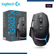 COMBO LOGITECH G : MOUSE G502 X PLUS LIGHTSYNC RGB BLACK WIRELLES (PN:910-006160) + MOUSE PAD G640 SE LARGE (PN:943-001334)