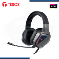 AUDIFONO TEROS TE-8171N RGB BLACK CON MICROFONO CONEXIÓN 3.5MM + USB