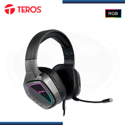 AUDIFONO TEROS TE-8171N RGB BLACK CON MICROFONO CONEXIÓN 3.5MM + USB