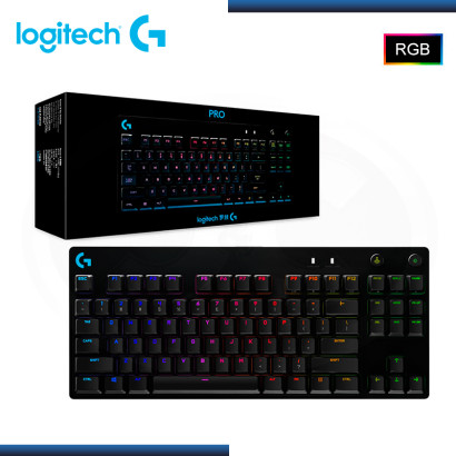 TECLADO LOGITECH G PRO RGB BLACK SIN NUMERICO CONEXIÓN WIRED USB (PN:920-009388)