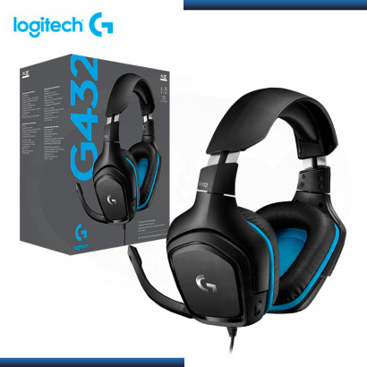 AUDIFONO LOGITECH G G432 BLACK GAMING 7.1 CON MICROFONO (PN:981-000769)