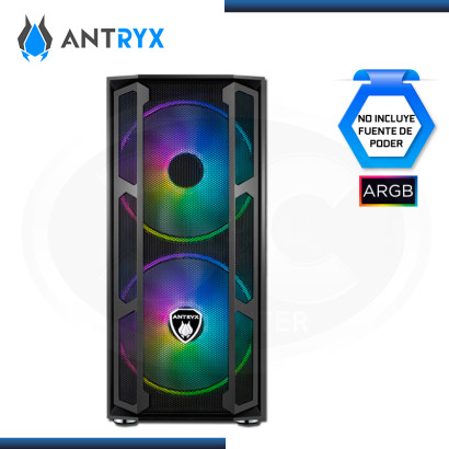 CASE ANTRYX DESTROYER MESH BLACK ARGB SIN FUENTE VIDRIO TEMPLADO USB 3.0/USB 2.0 (PN:AC-FX570KM)