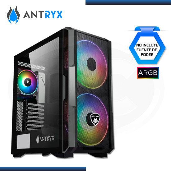 CASE ANTRYX FX CRUISER BLACK MESH ARGB SIN FUENTE VIDRIO TEMPLADO USB 3.0/USB 2.0 (PN:AC-FX573K)