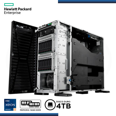 SERVIDOR HPE PROLIANT ML110 GEN11 INTEL XEON BRONZE 3408U 8 CORE/MEMORIA 16GB DDR5/HDD 4TB LFF (PN:P55534-001)