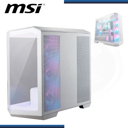 CASE MSI MAG PANO M100R PZ WHITE ARGB SIN FUENTE VIDRIO TEMPLADO USB 3.2 (PN:306-7G24W24-809)