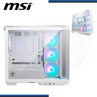 CASE MSI MAG PANO M100R PZ WHITE ARGB SIN FUENTE VIDRIO TEMPLADO USB 3.2 (PN:306-7G24W24-809)