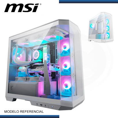 CASE MSI MAG PANO M100R PZ WHITE ARGB SIN FUENTE VIDRIO TEMPLADO USB 3.2 (PN:306-7G24W24-809)