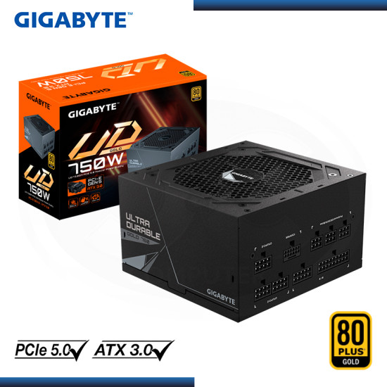 FUENTE GIGABYTE UD750GM PG5 750W 80 PLUS GOLD FULL MODULAR (PN:GP-UD750GM PG5)