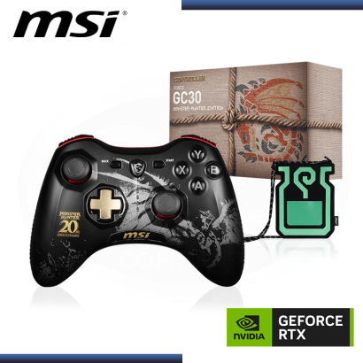 MSI GEFORCE RTX 4060Ti 8GB GDDR6 128BITS SLIM MONSTER HUNTER EDITION + GAMEPAD FORCE GC30 (PN:912-V515-209)