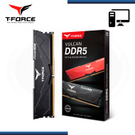 MEMORIA 8GB DDR5 T-FORCE VULCAN BLACK BUS 5200MHz (PN:FLBD58G5200HC40C01)