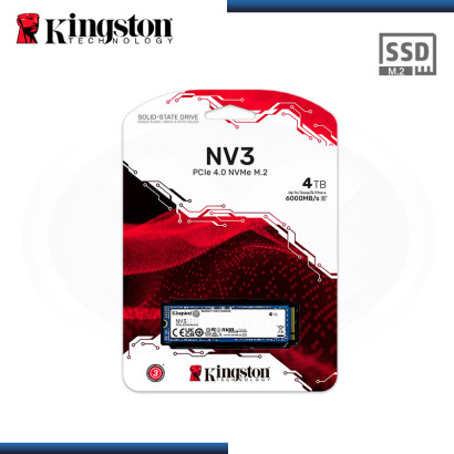 SSD 4TB KINGSTON NV3 M.2 2280 NVMe PCIe GEN4x4 (PN:SNV3S/4000G)