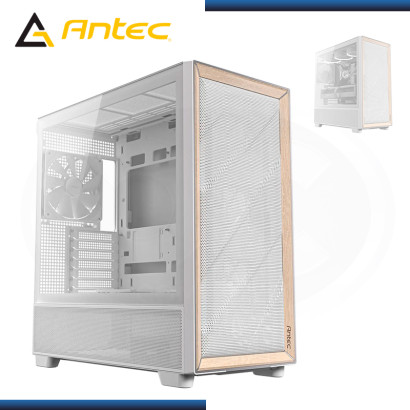 CASE ANTEC FLUX WHITE SIN FUENTE VIDRIO TEMPLADO USB 3.0/USB TYPE-C (PN:0-761345-10134-9)