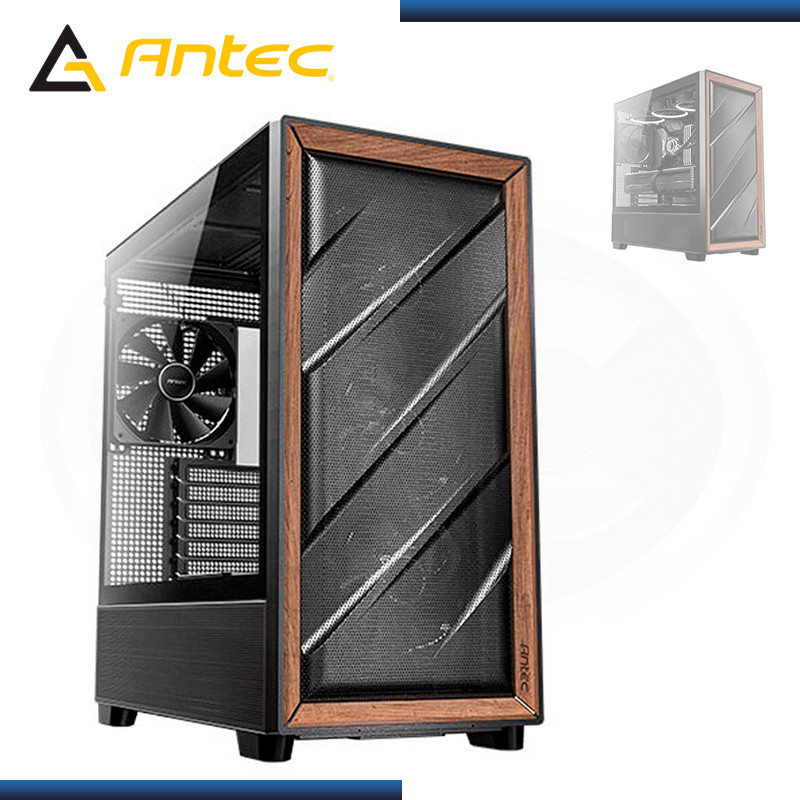 CASE ANTEC FLUX BLACK SIN FUENTE VIDRIO TEMPLADO USB 3.0/USB TYPE-C (PN:0-761345-10133-2)