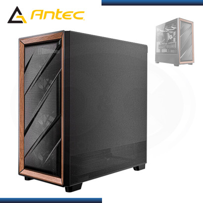 CASE ANTEC FLUX BLACK SIN FUENTE VIDRIO TEMPLADO USB 3.0/USB TYPE-C (PN:0-761345-10133-2)