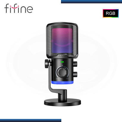 MICROFONO FIFINE AM6 AMPLIGAME BLACK RGB CONDENSADOR USB