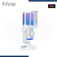 MICROFONO FIFINE AM6 AMPLIGAME WHITE RGB CONDENSADOR USB