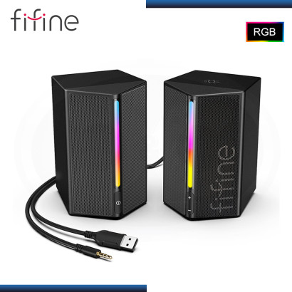 PARLANTES FIFINE AMPLIGAME A20 BLACK RGB (4W) CONECTIVIDAD USB + 3.5MM